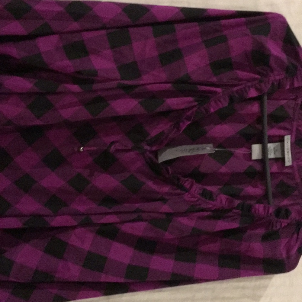 Black and purple blouse